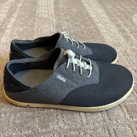 OluKai Nohea Moku Slip On Boat Shoes Mens 9 Drop Heel Land Water Casual No Tie - Picture 1 of 8